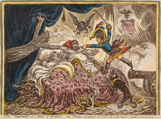 Gillray (James) - Comforts of a Bed of Roses