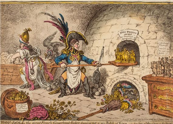 Gillray (James) - The Surrender of Ulm _ or _ Buonaparte & Gen.l Mack