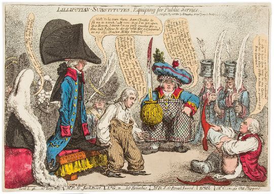 Gillray (James) - Lilliputian-Substitutes by James Gillray, 1801