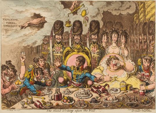 Gillray (James) - The Hand-Writing upon the Wall
