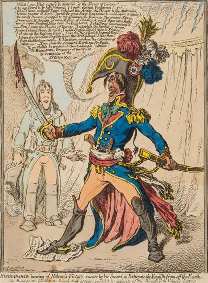 Gillray (James) - Buonaparte hearing of Nelson's Victory by James Gillray, 1798