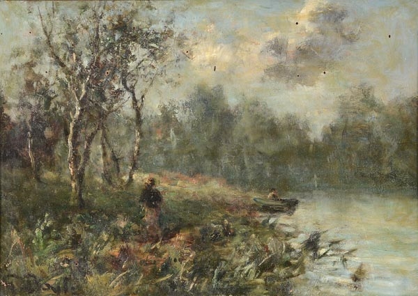 Artwork by George A. Boyle, George A. Boyle (1826-1899) A group of three landscapes. Oil on panel All signed Each approx. 25.5 x 35.5cm (10 x 14in), Made of Oil on panel