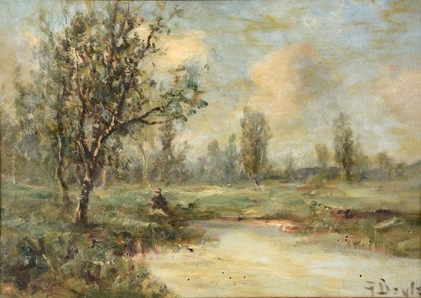 Artwork by George A. Boyle, George A. Boyle (1826-1899) A group of three landscapes. Oil on panel All signed Each approx. 25.5 x 35.5cm (10 x 14in), Made of Oil on panel