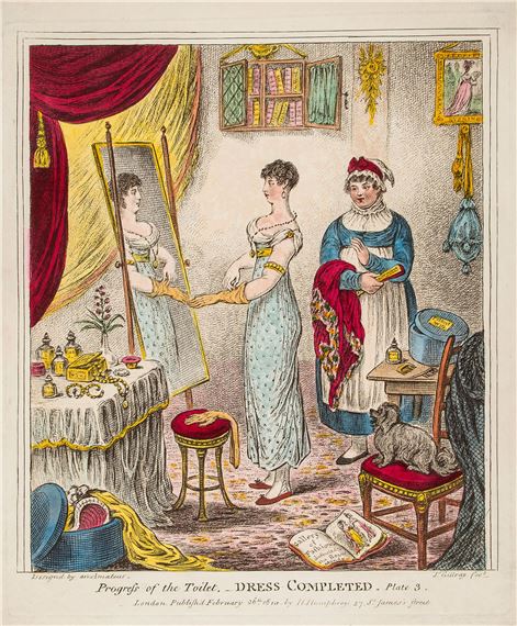 Gillray (James) - Progress of the Toilet.-Dress Completed.-Plate 3.