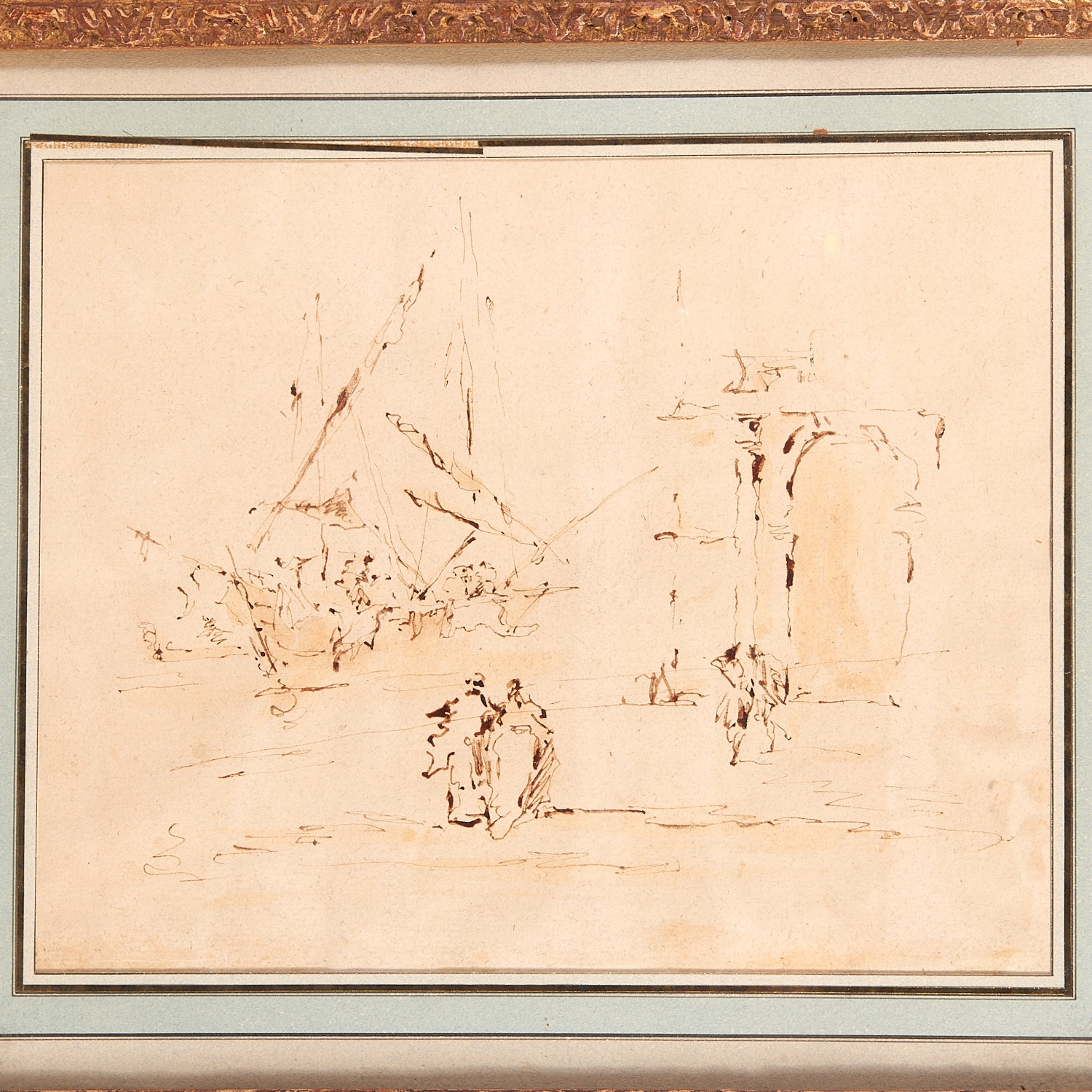 Artwork by Francesco Guardi, drawing, Made of ink on paper