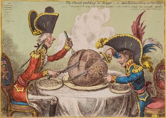 Gillray (James) - The Plumb-pudding in danger