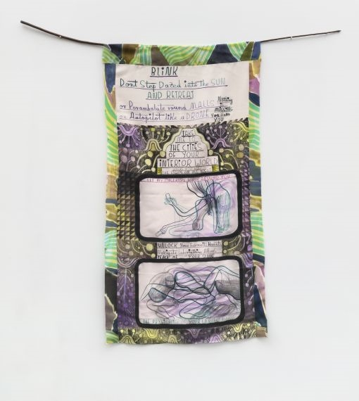 Artwork by Emma Talbot, Cities of your Interior, Made of Acrylic on silk