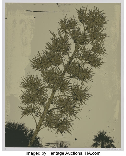 Artwork by Evan Hecox, Palm Springs Desert Plant, Made of Screenprint in colors on Neenah Environment paper