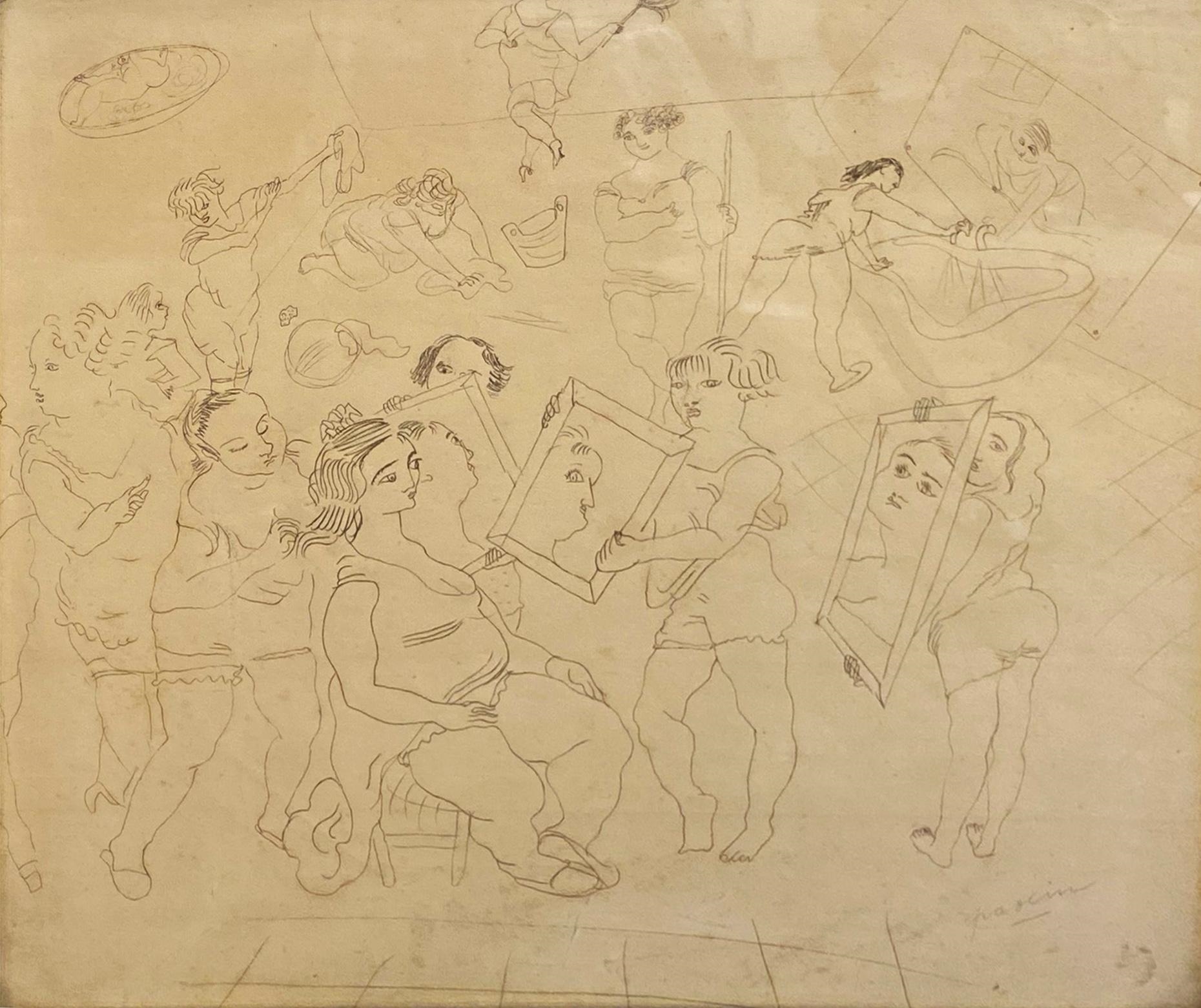 Jules Pascin | Crowd scene (1885 - 1930) | MutualArt