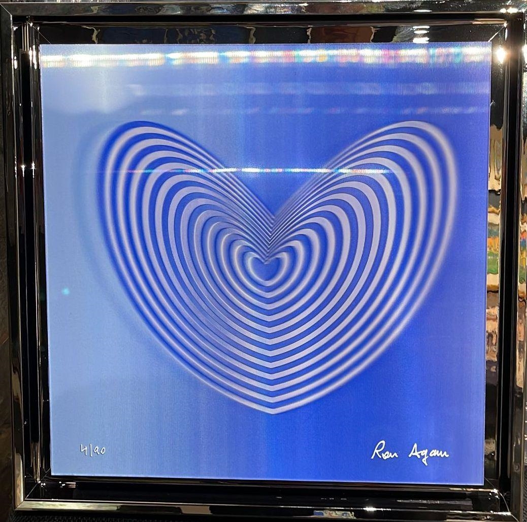 Ron Agam | Love in blue background (1958) | MutualArt