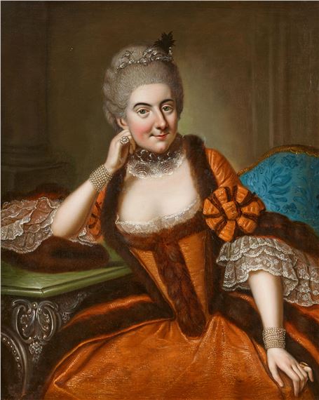 de Gasc, attributed to - Portrait of Magravine Sophie Karoline Marie of Brandenburg-Bayreuth, née Princess of Braunschweig-Wolfenbüttel by Anna Rosina de Gasc