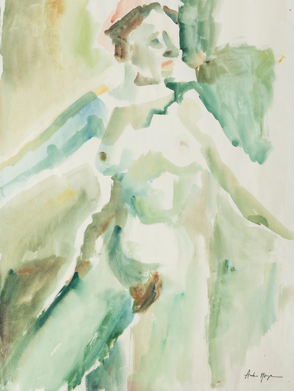 Artwork by Anka Mayer, Untitled - Nude, Made of Watercolour on paper