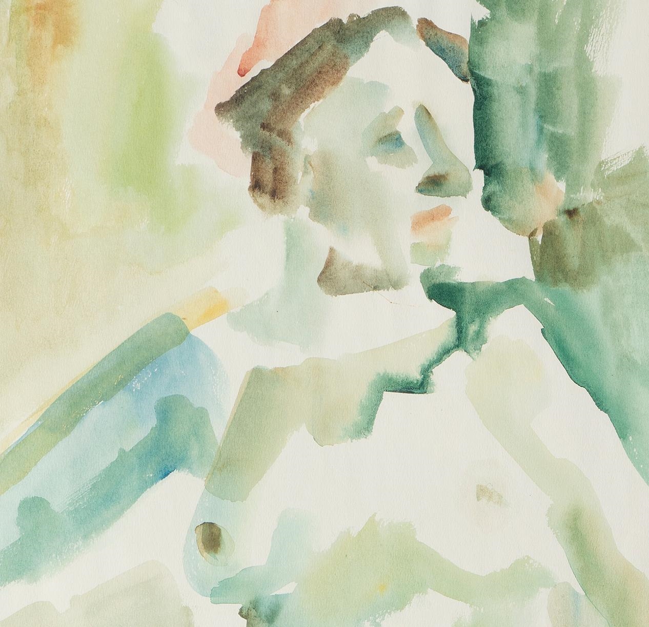 Artwork by Anka Mayer, Untitled - Nude, Made of Watercolour on paper