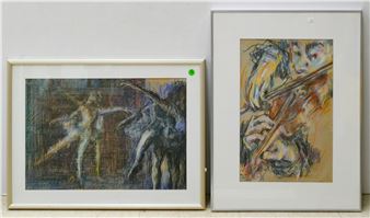 ABSTRACT DANCERS AND VIOLIN PLAYER - Lionel Lin Serebrin