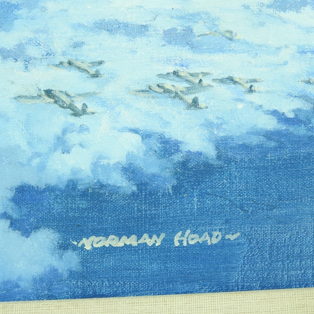 Norman Hoad | Spitfires in formation | MutualArt