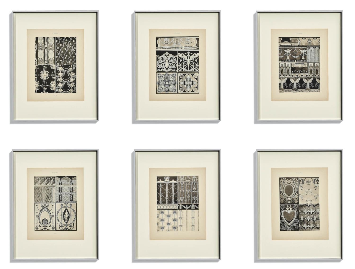 Artwork by Herman Firling, Designs for , Wallpaper and Embroidery in Louis XVI style', Made of lithographs