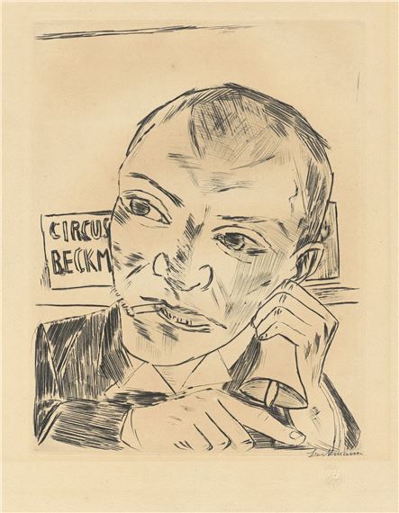 ”Der Ausrufer (Selbstbildnis)”. by Max Beckmann, 1921