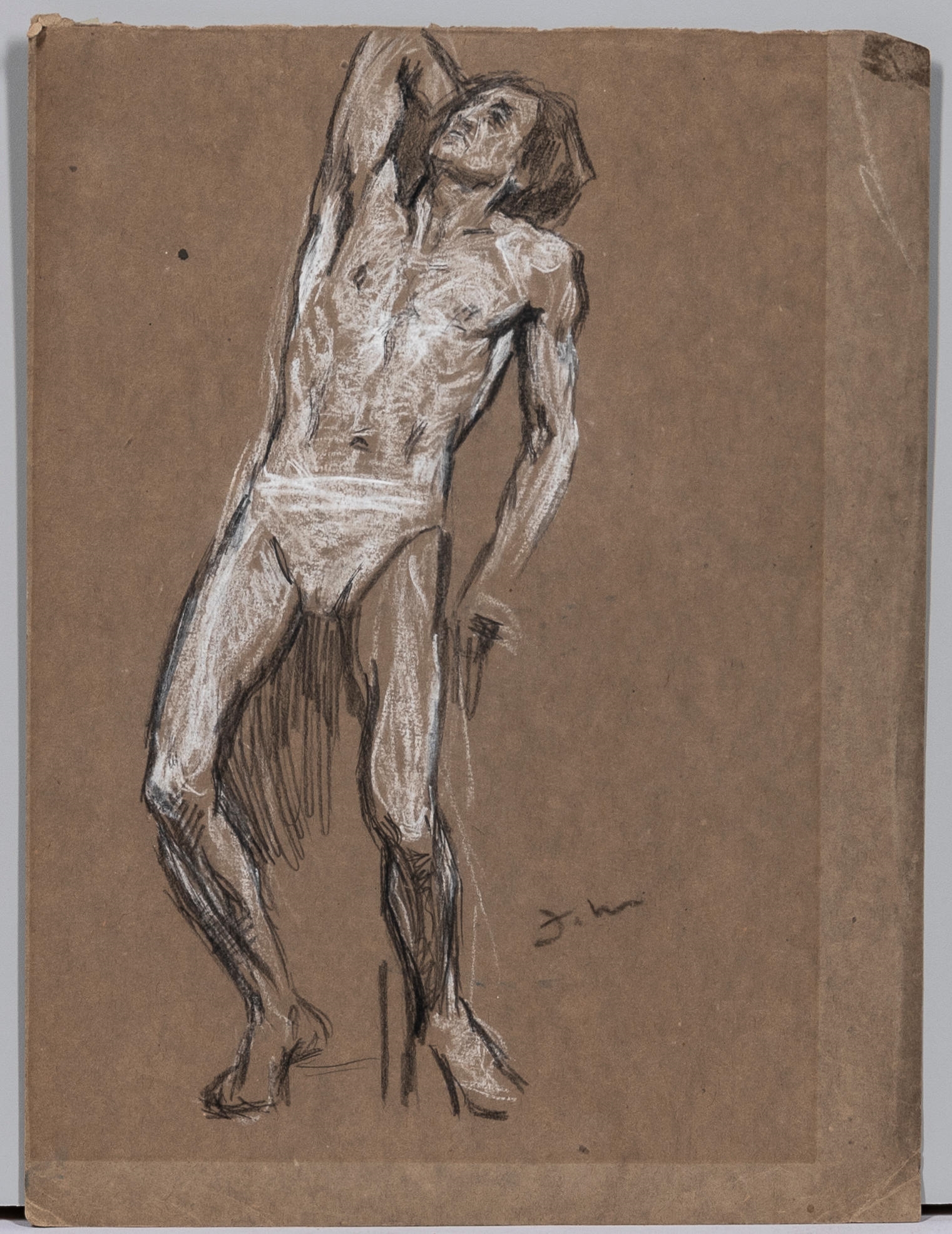Augustus Edwin John | Nine Figure Drawings on Five Loose Sheets and One ...