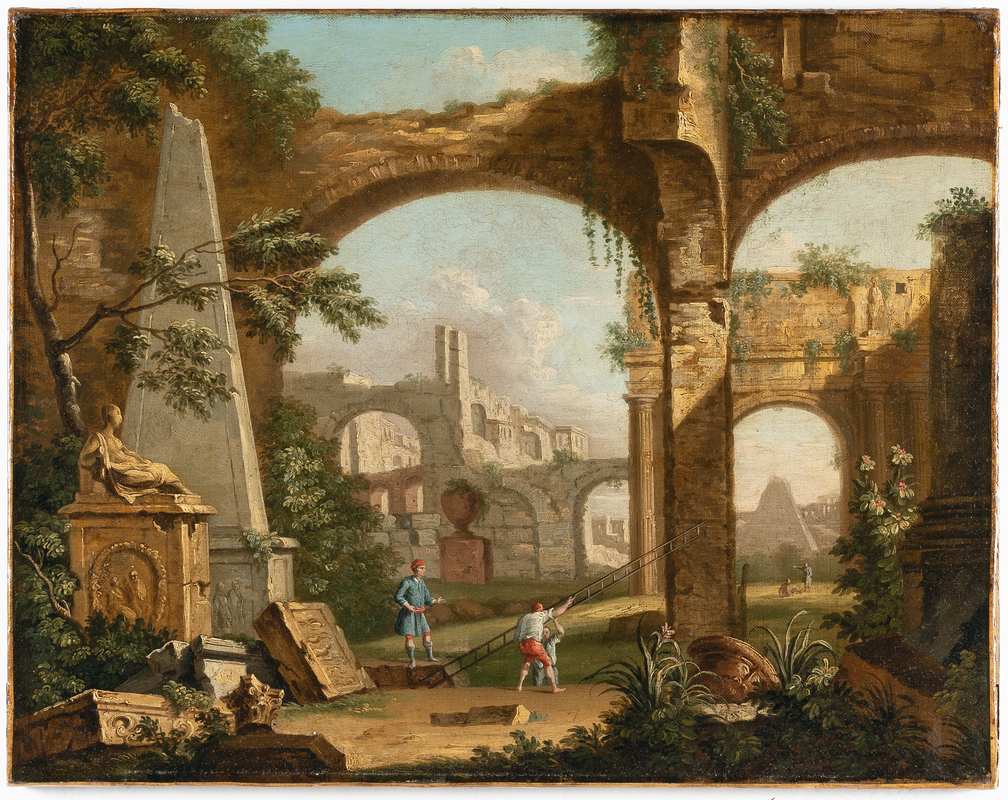 Marco Ricci | Architectural capriccio with ruins and Roman motifs (1725 ...