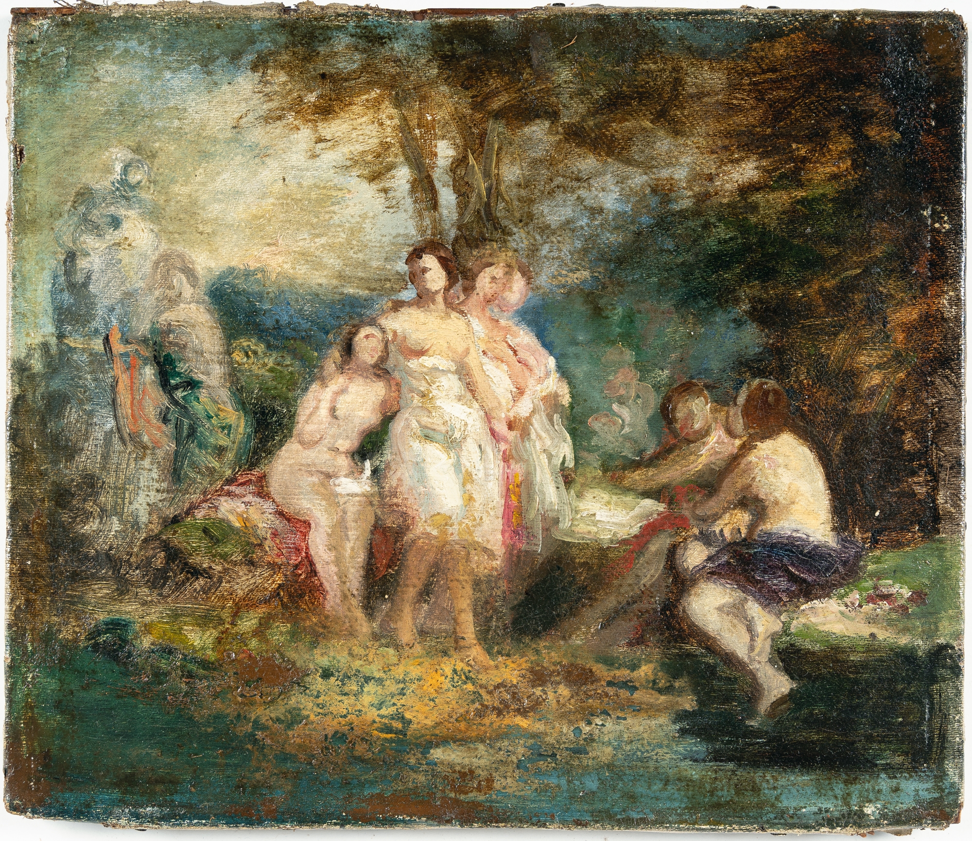Adolphe Joseph Thomas Monticelli | Diana and her nymphs | MutualArt