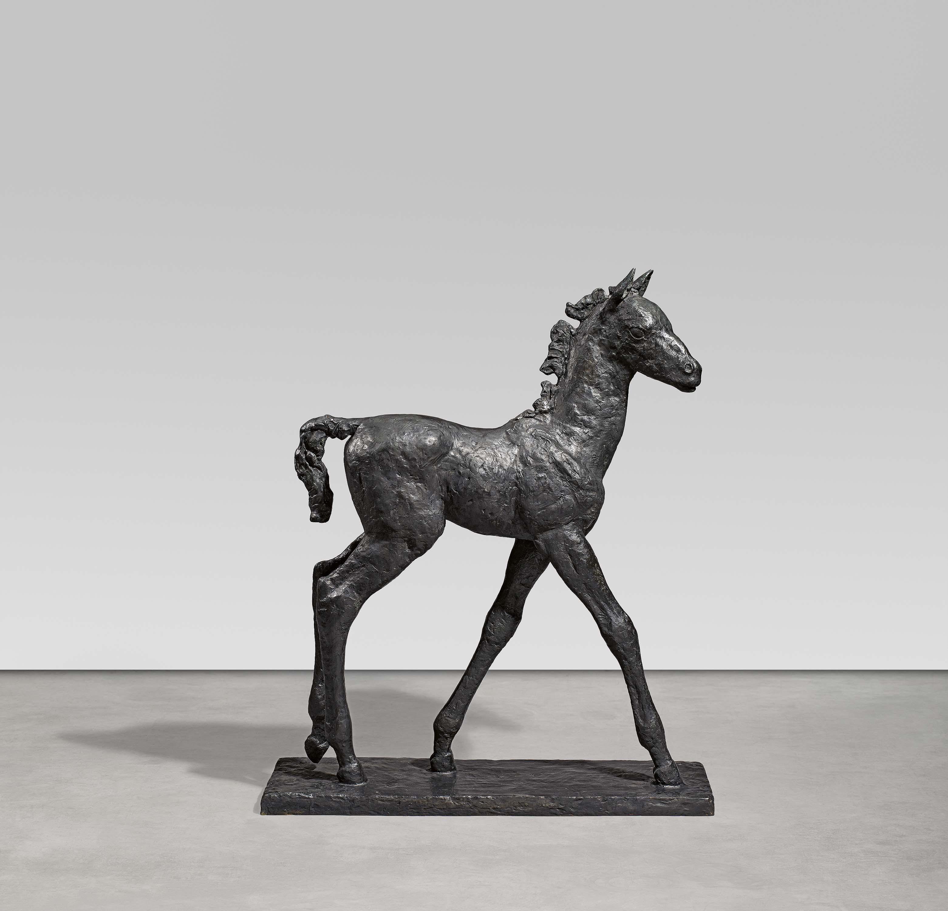 Artwork by Renee Sintenis, Großes Vollblutfohlen., Made of Bronze