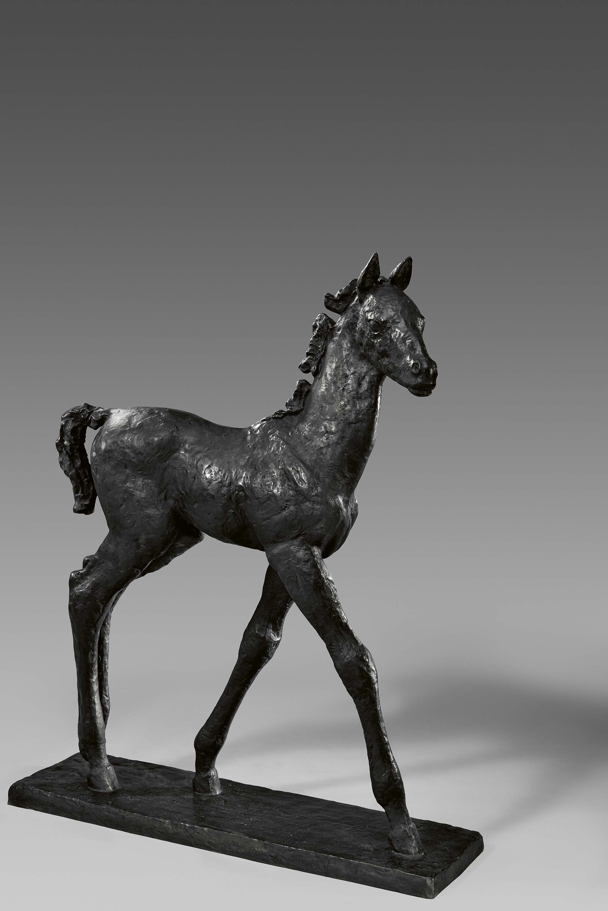 Artwork by Renee Sintenis, Großes Vollblutfohlen., Made of Bronze
