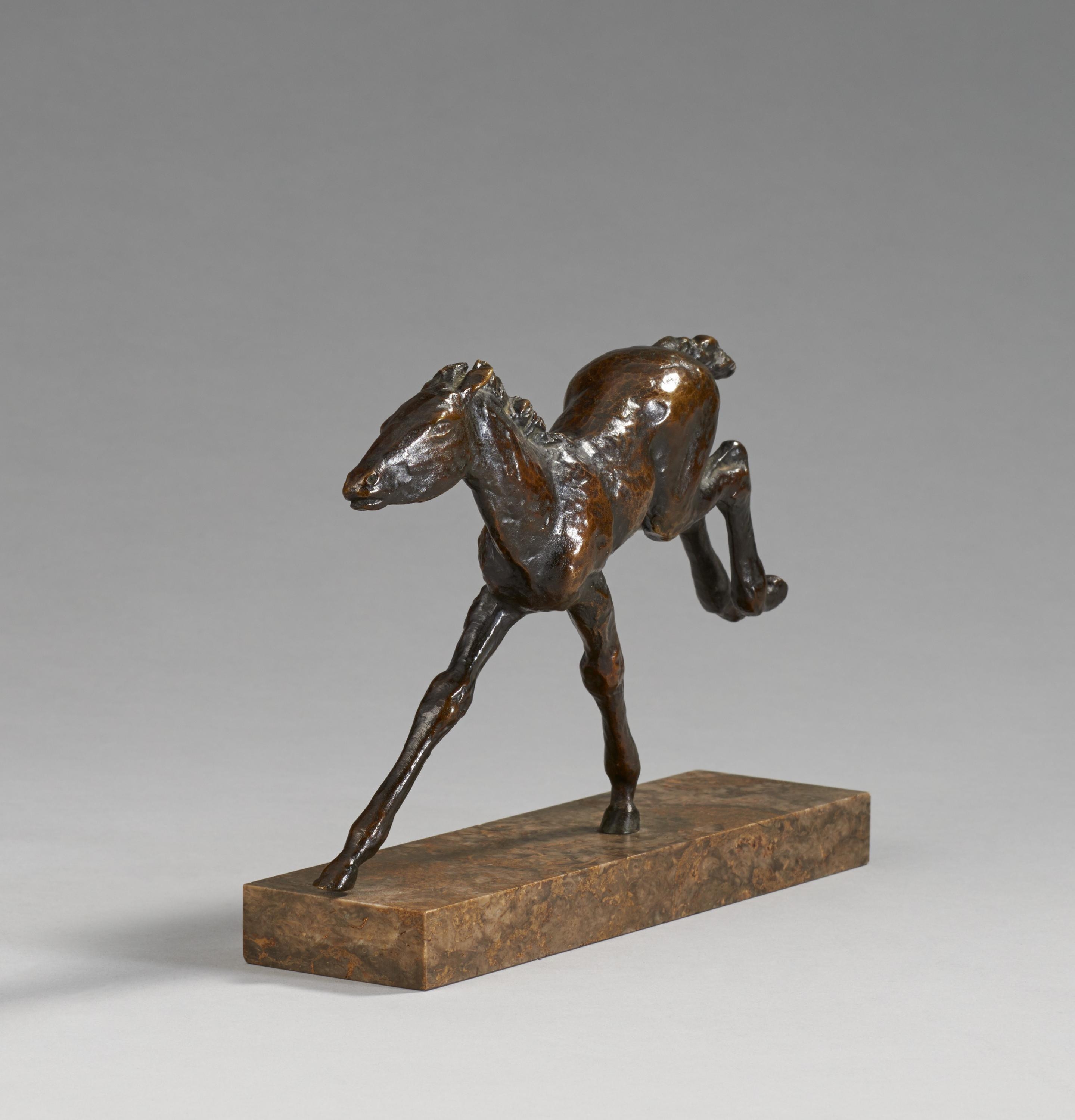 Artwork by Renee Sintenis, "Jagendes Fohlen (Galoppierendes Fohlen)"., Made of Bronze