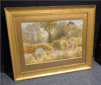 F. Evans (20th century) Walled Garden - F. Evans