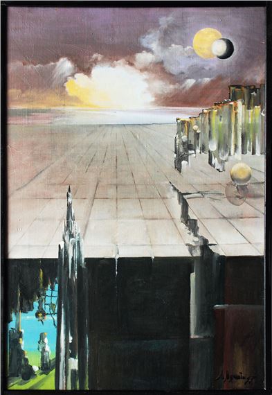 The birth of the moon by Leonid Vasilievich Myachin, 1997