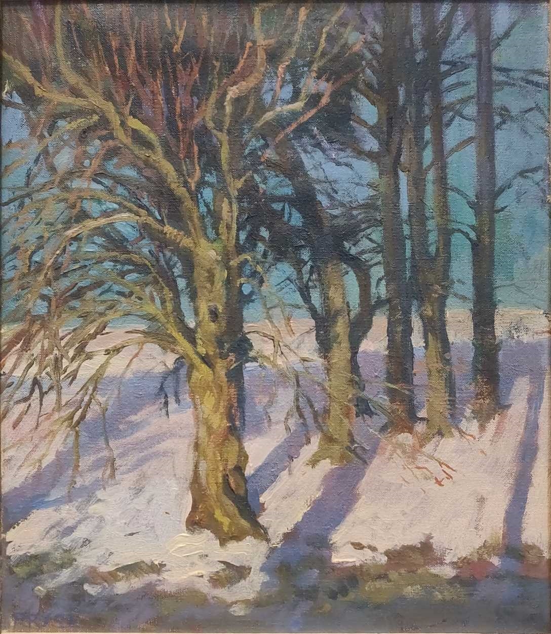 Artwork by Tessa Spencer  Pryse, Trees in snow, Raddery, Made of oil on canvas