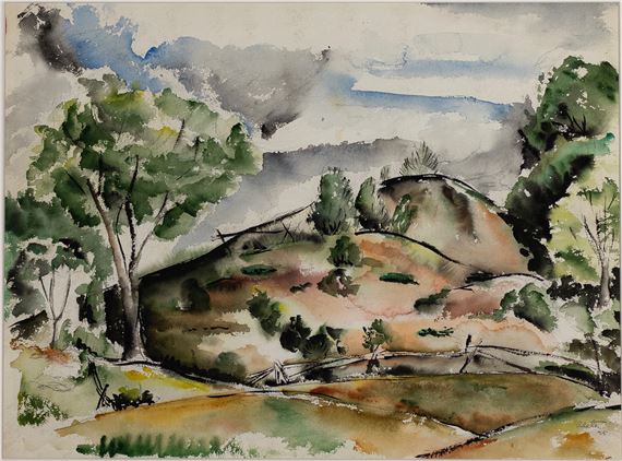 Landscape with Hills by Charles Alston, 1935