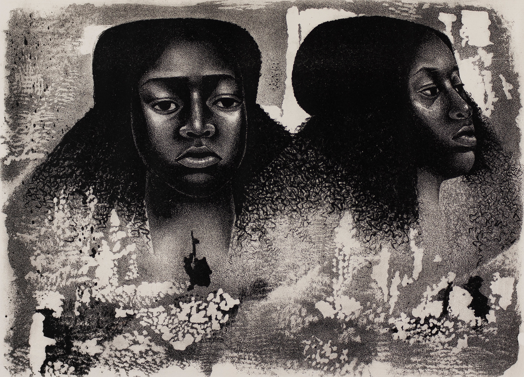 Artwork by Elizabeth Catlett, Lovey Twice, Made of lithograph