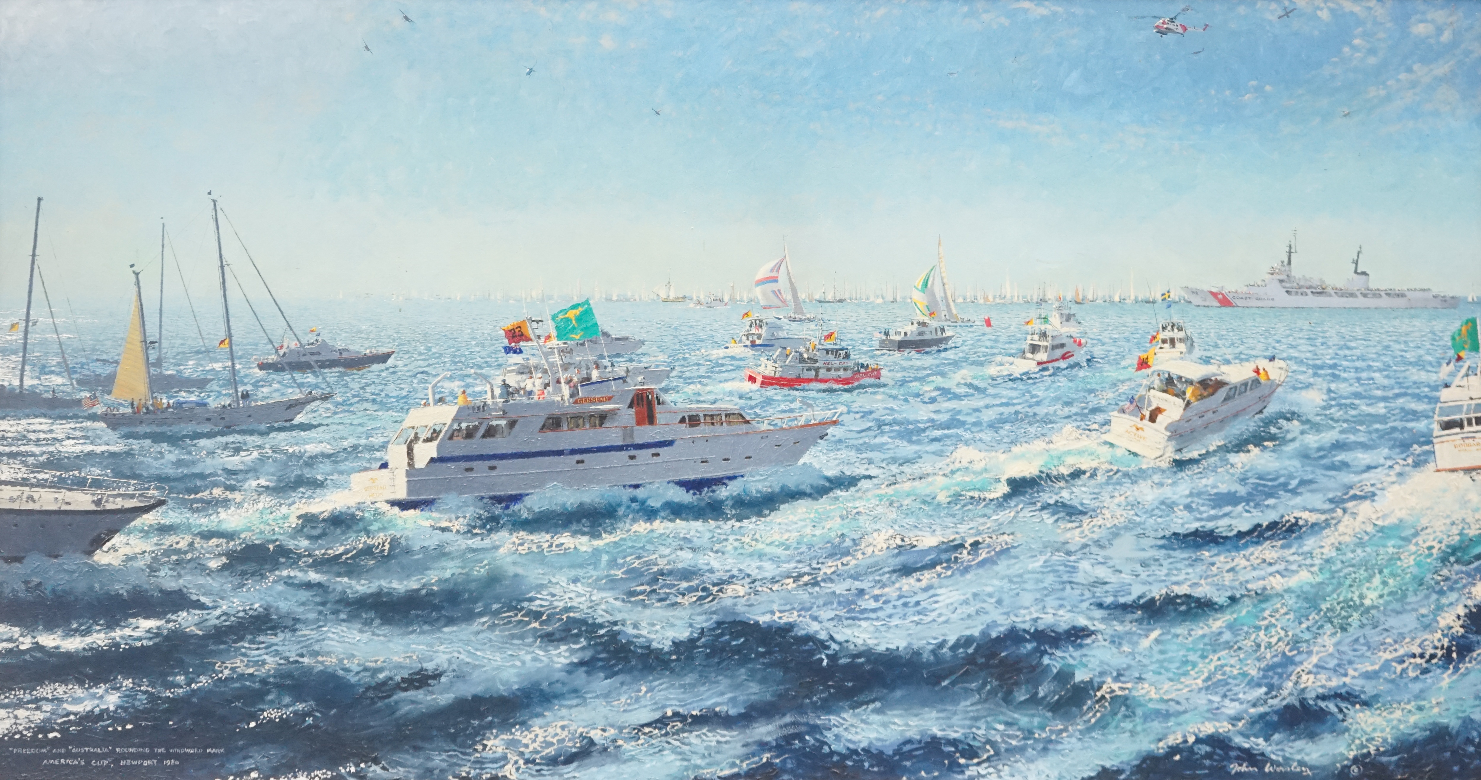 John Worsley | Freedom and Australia Rounding the Windward Mark ...