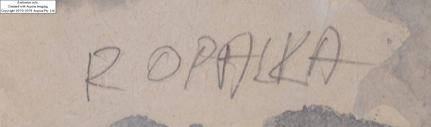 Artwork by Roman Opalka, The study of touch, Made of ink/paper