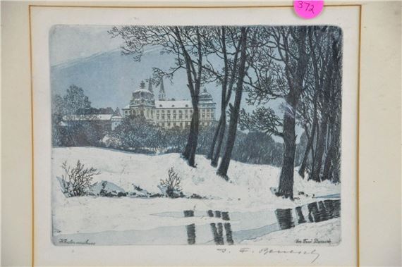 WINTER KLOSTERNEUBURG MONASTERY by Josef Ferdinand Benesch