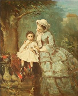 The Prince Imperial & Empress Eugenie Eugene Lagier 1817-1892 - Eugène Lagier