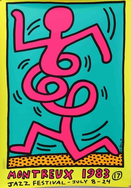 Poster of the Montreux Jazz Festival (Switzerland) 1983 by Keith Haring, 1983
