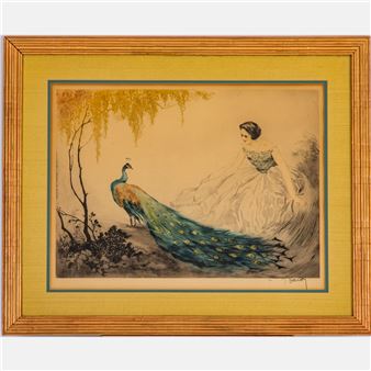 Jean Hardy | Lady with Peacock (Circa 1920) | MutualArt