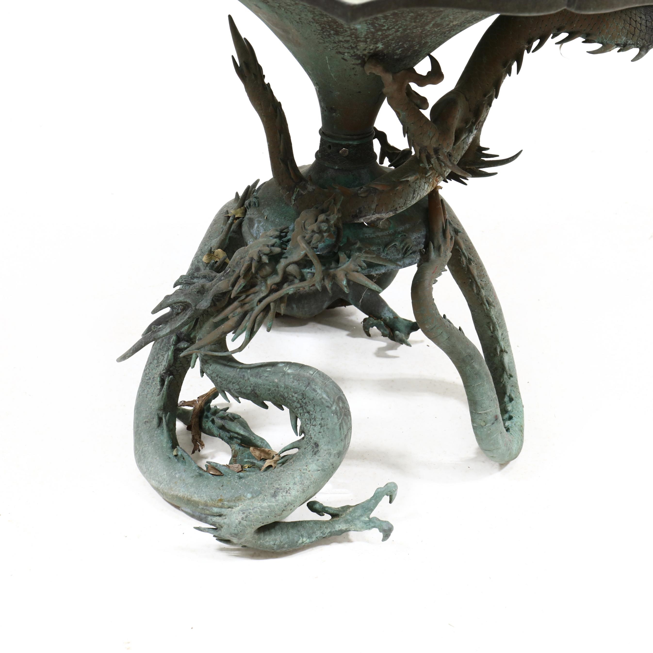 Japanese School A Monumental Japanese Bronze Dragon Sculpture MutualArt
