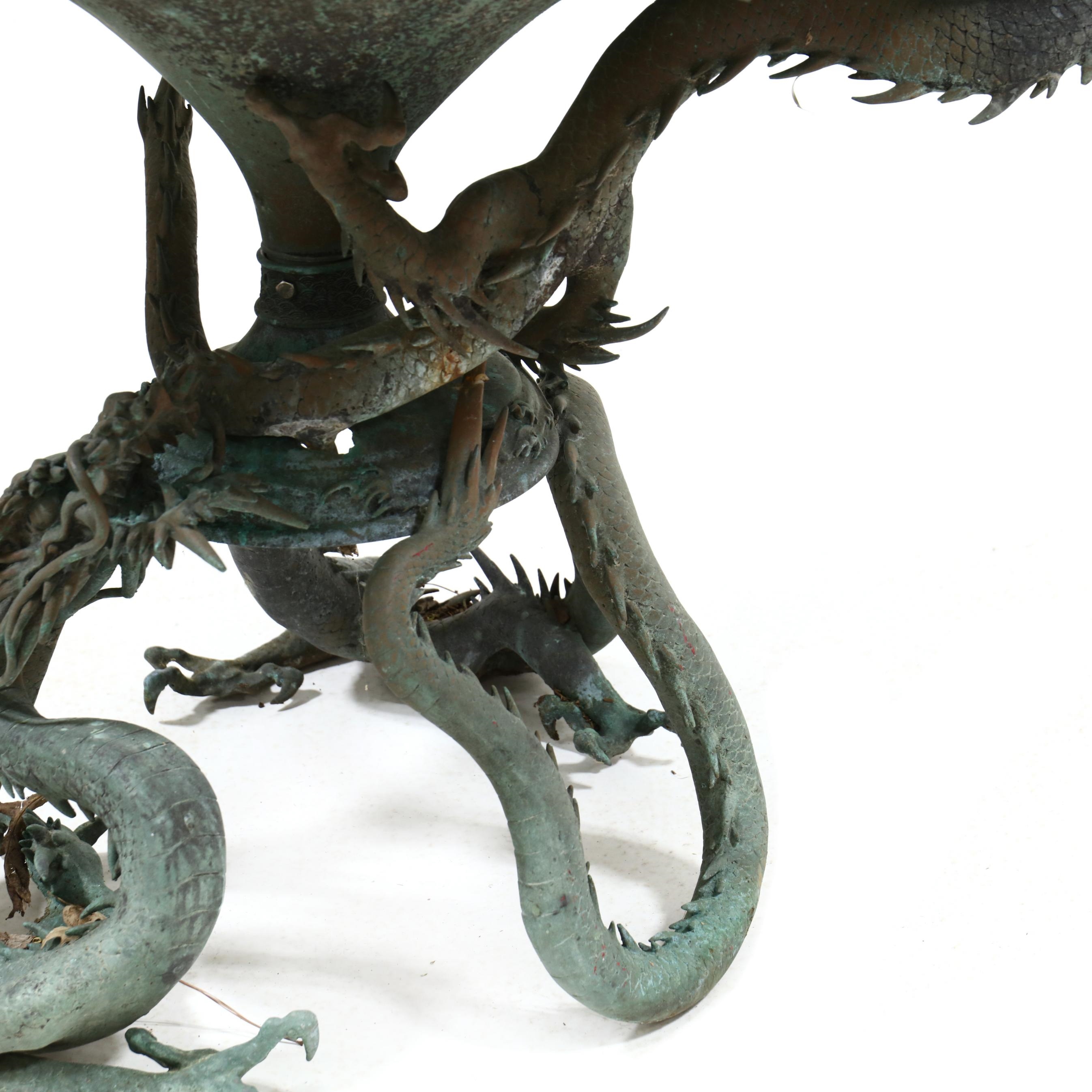 Japanese School A Monumental Japanese Bronze Dragon Sculpture MutualArt