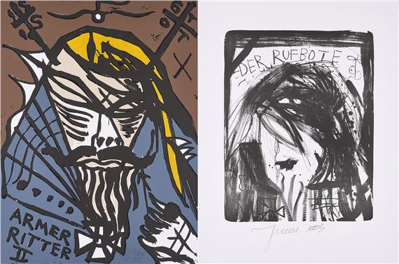Mixed Lot of 2 Prints. by Jonathan Meese, 2003