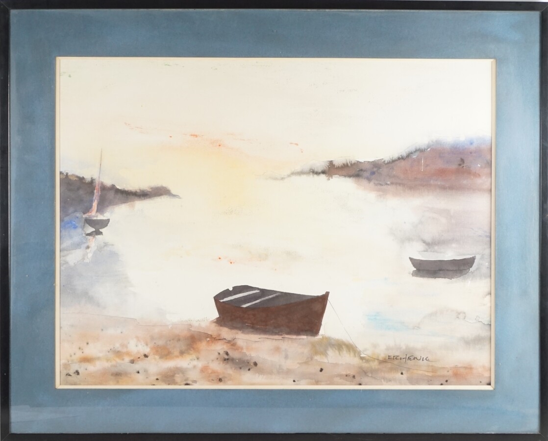 Pascal Etchenic | Barque à marée basse | MutualArt