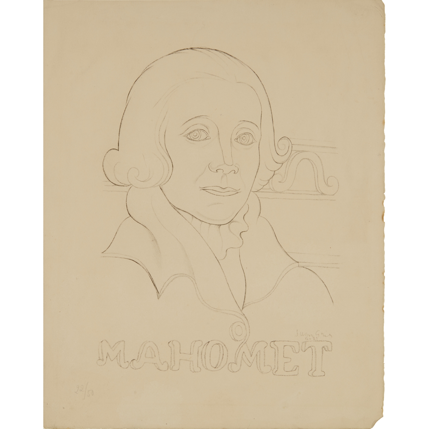 Artwork by Juan Gris, "Malomet", Made of lithograph