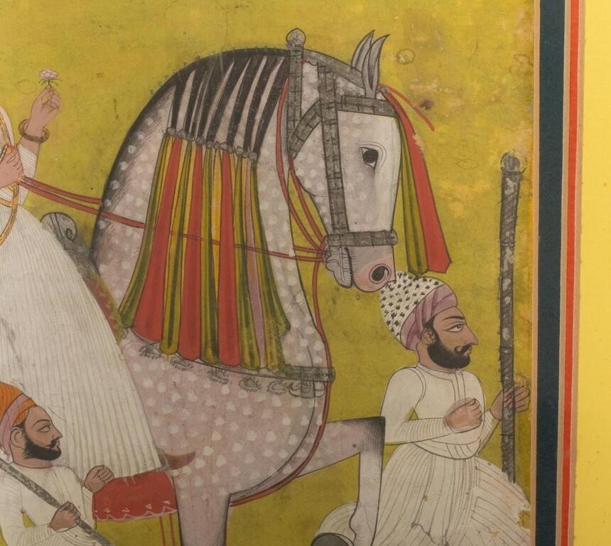Indian School | Indian Equestrian Painting of Rajput Ruler | MutualArt