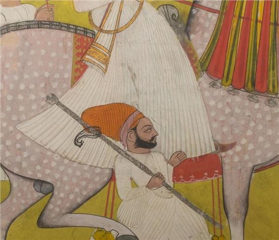 Indian School | Indian Equestrian Painting of Rajput Ruler | MutualArt
