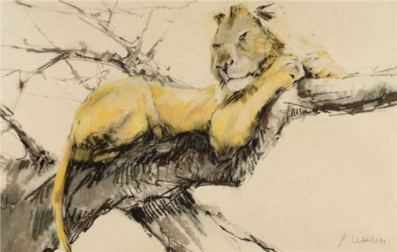 Pierre Letellier | Pierre LETELLIER (1928-2000). Lion at rest ...