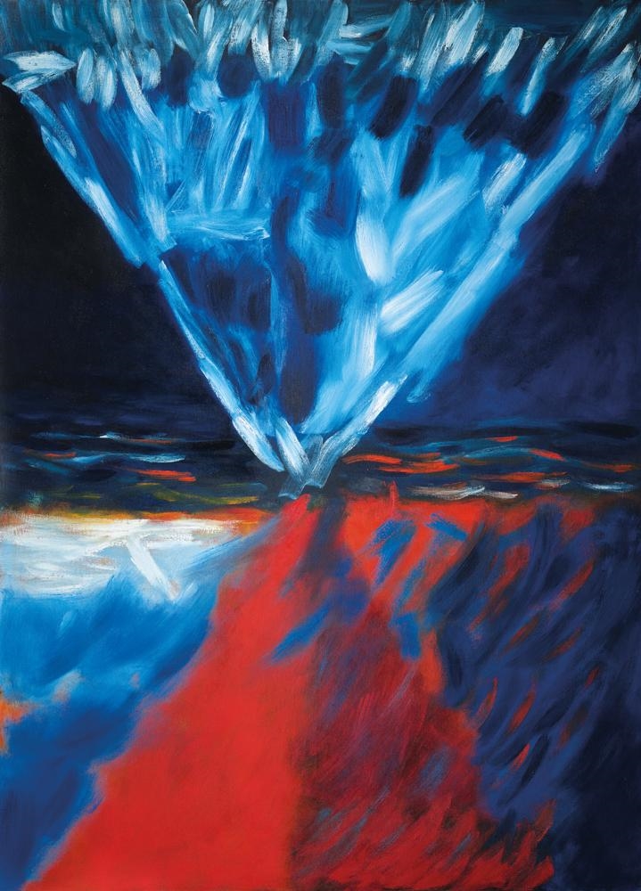 Artwork by Milan Mrkusich, Emblem I (Water Fire), Made of oil on canvas