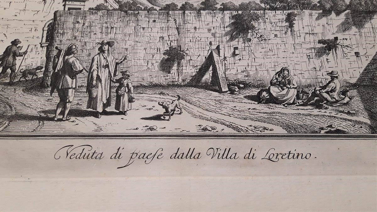Artwork by Johann Sebastian Müller, La Villa di Loretino nei pressi di Settignano, 1744, Made of Etching