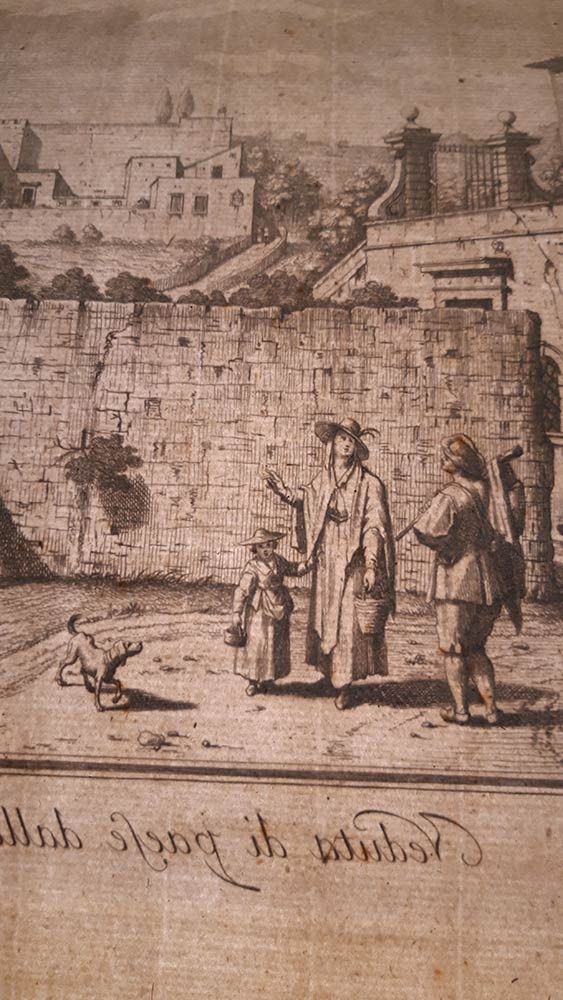 Artwork by Johann Sebastian Müller, La Villa di Loretino nei pressi di Settignano, 1744, Made of Etching