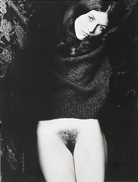 Nude with sweater by Sam Haskins, circa 1970